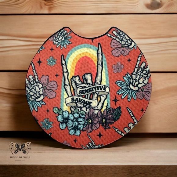 Sensitive Savage Car Coaster 2 Pack - Picture 4 of 12